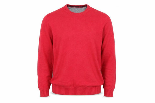 Maine New England Men's Red Medium Cotton Crew Neck Pullover Jumper