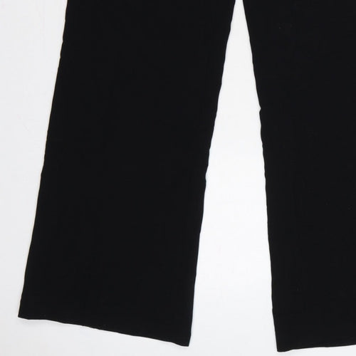 Zara Women’s Black L High Rise Wide Leg Dress Trousers