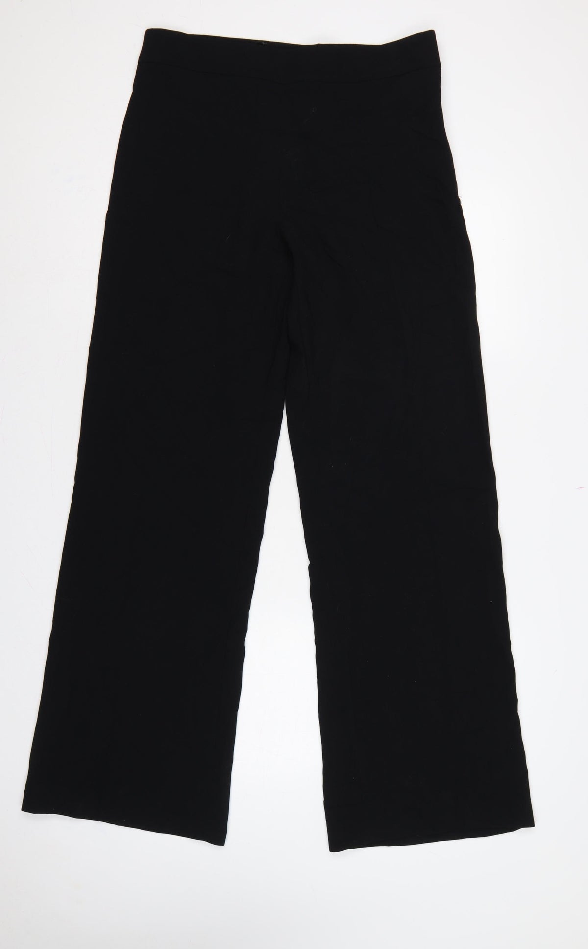 Zara Women’s Black L High Rise Wide Leg Dress Trousers