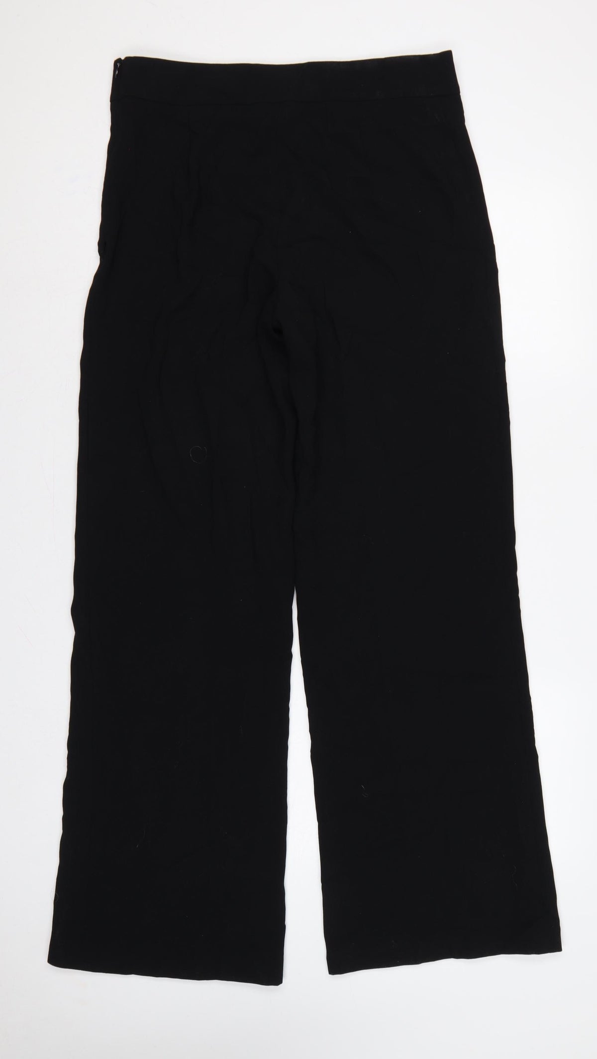 Zara Women’s Black L High Rise Wide Leg Dress Trousers