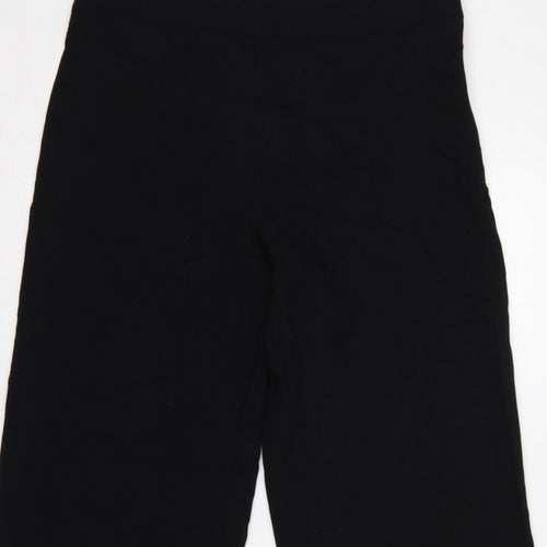 Zara Women’s Black L High Rise Wide Leg Dress Trousers