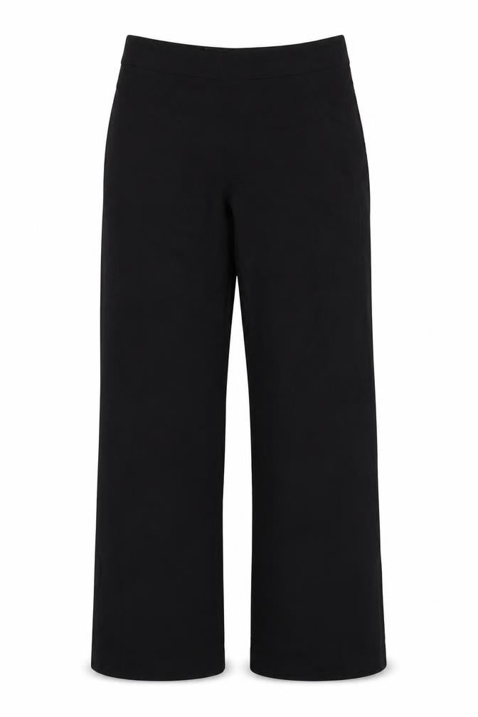 Zara Women’s Black L High Rise Wide Leg Dress Trousers