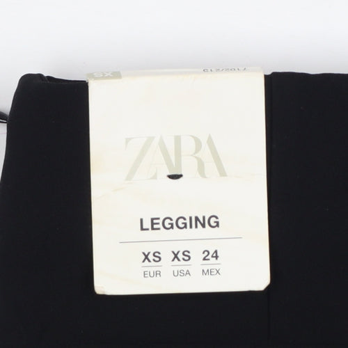 Zara Women’s Black XS High Rise Stretch Leggings NWT