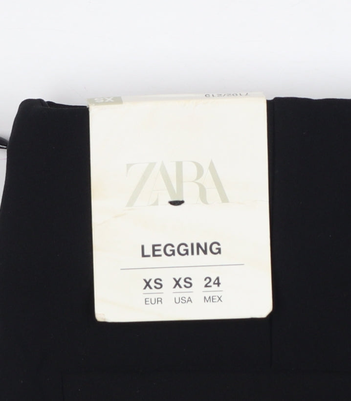 Zara Women’s Black XS High Rise Stretch Leggings NWT