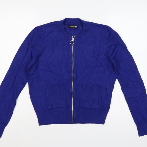 The Collection Debenhams Women’s Blue Size 14 Full Zip Knit Jumper