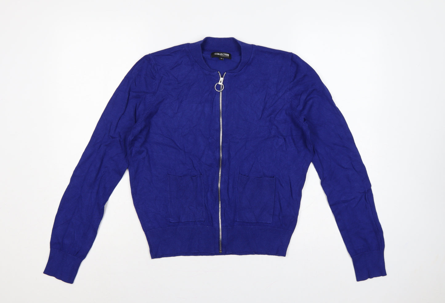 The Collection Debenhams Women’s Blue Size 14 Full Zip Knit Jumper