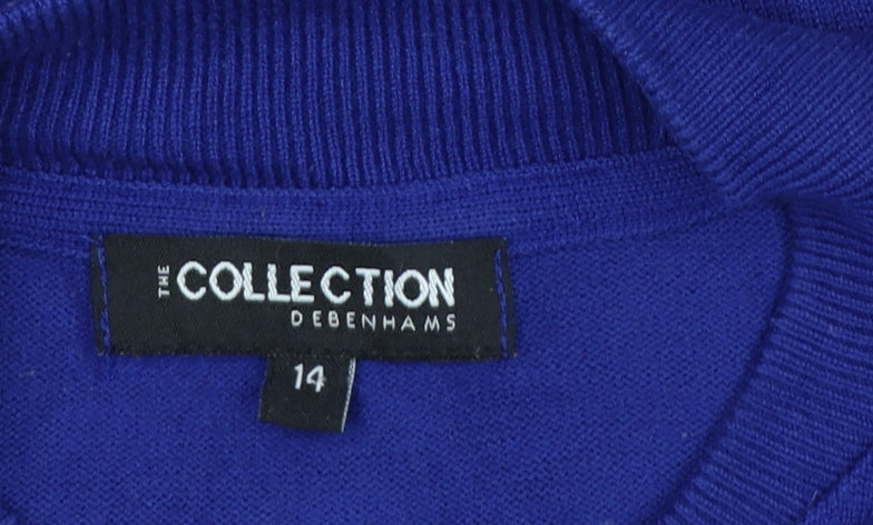 The Collection Debenhams Women’s Blue Size 14 Full Zip Knit Jumper
