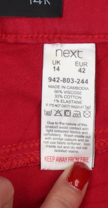 Next Women Red UK 14R Jegging Stretch Mid Rise 5-Pocket Jeans