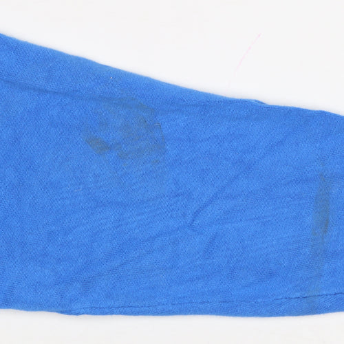 Paramour Women’s Blue L Rib Knit Side Button Viscose Jumper