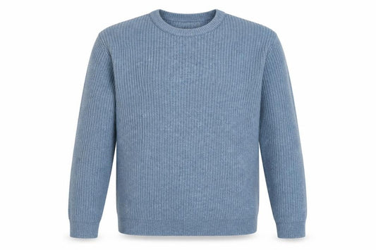 Marks and Spencer Men Blue M Crew Neck Rib Knit Pullover Jumper