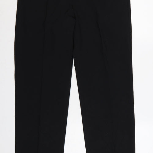 Marks and Spencer Men Black 36 31 Regular Straight Dress Trousers