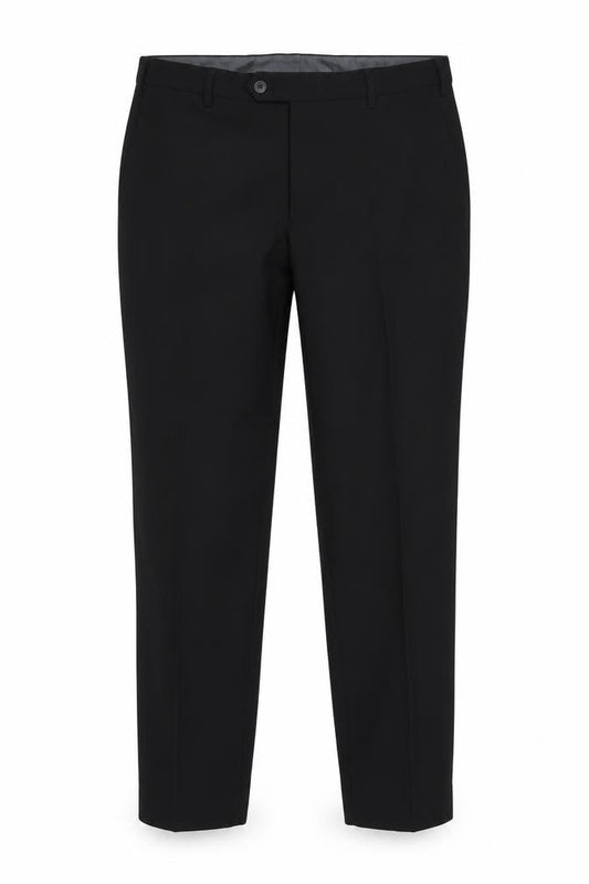 Marks and Spencer Men Black 36 31 Regular Straight Dress Trousers