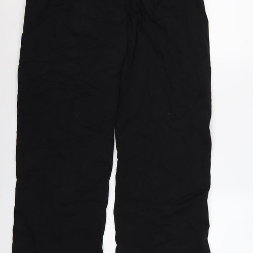 Bershka Women’s Black L Wide-Leg Drawstring Trousers UK 12