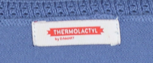 Damart Women Blue S Thermal Cable-Knit Round Neck Jumper