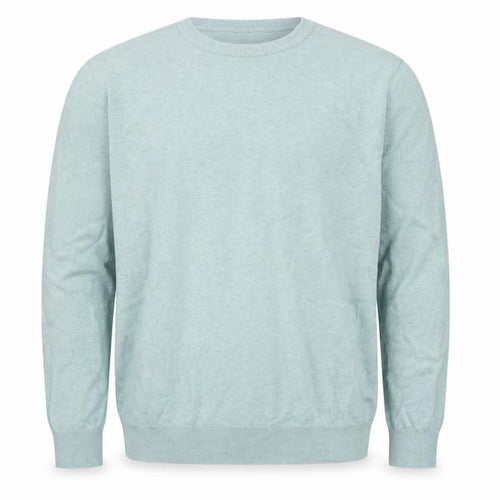 Marks and Spencer Men Green L Pure Cotton Crew Neck Pullover Jumper