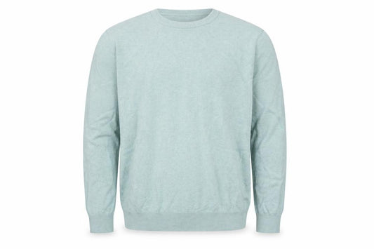 Marks and Spencer Men Green L Pure Cotton Crew Neck Pullover Jumper