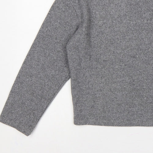 Zara Women’s Grey Size S Crew Neck Knit Relaxed Pullover Jumper