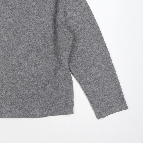 Zara Women’s Grey Size S Crew Neck Knit Relaxed Pullover Jumper