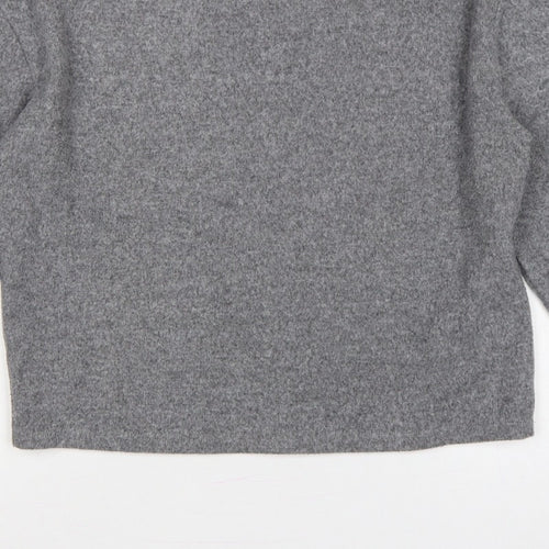 Zara Women’s Grey Size S Crew Neck Knit Relaxed Pullover Jumper