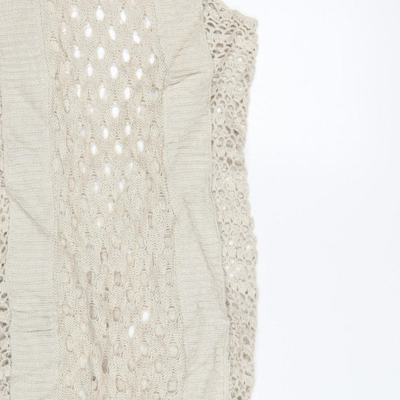 AllSaints Women Beige UK 8 Long Maxi Hand Crochet Bohemian Dress