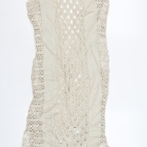 AllSaints Women Beige UK 8 Long Maxi Hand Crochet Bohemian Dress