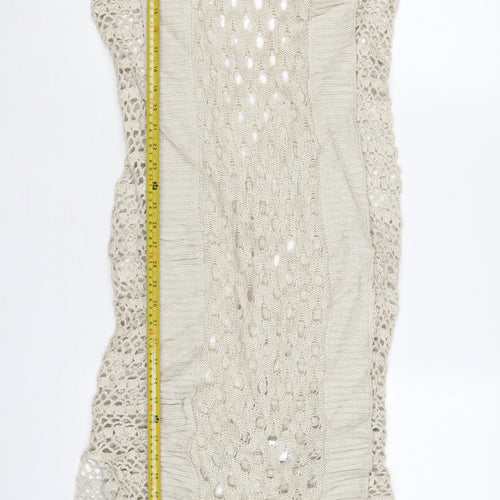 AllSaints Women Beige UK 8 Long Maxi Hand Crochet Bohemian Dress