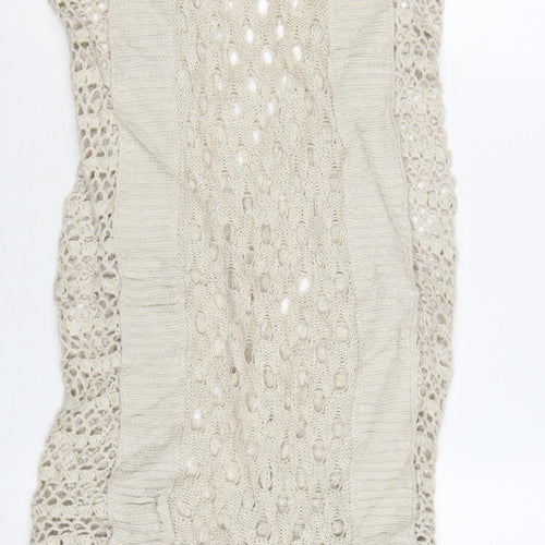 AllSaints Women Beige UK 8 Long Maxi Hand Crochet Bohemian Dress