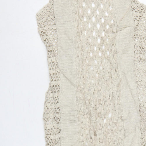 AllSaints Women Beige UK 8 Long Maxi Hand Crochet Bohemian Dress