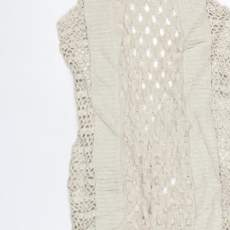 AllSaints Women Beige UK 8 Long Maxi Hand Crochet Bohemian Dress