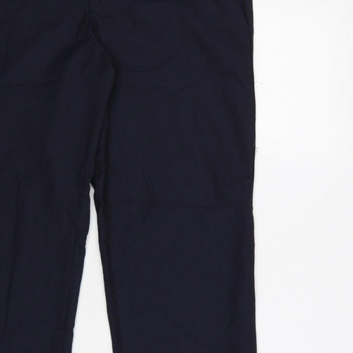 Zara Women’s Blue M Straight Leg Smart Trousers Pockets