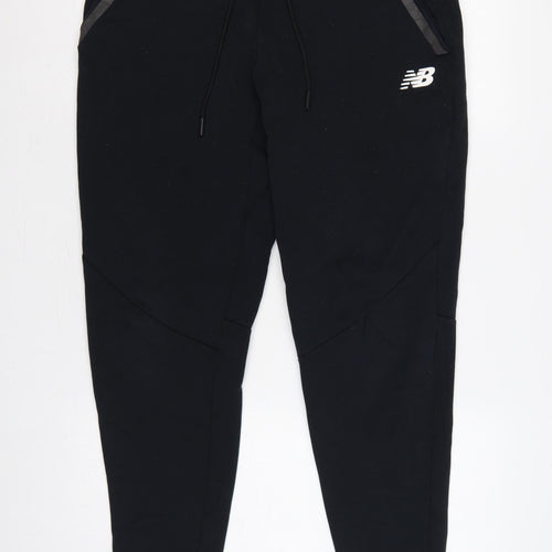 New Balance Men's Black M Jogger Trousers Tapered Drawstring Logo