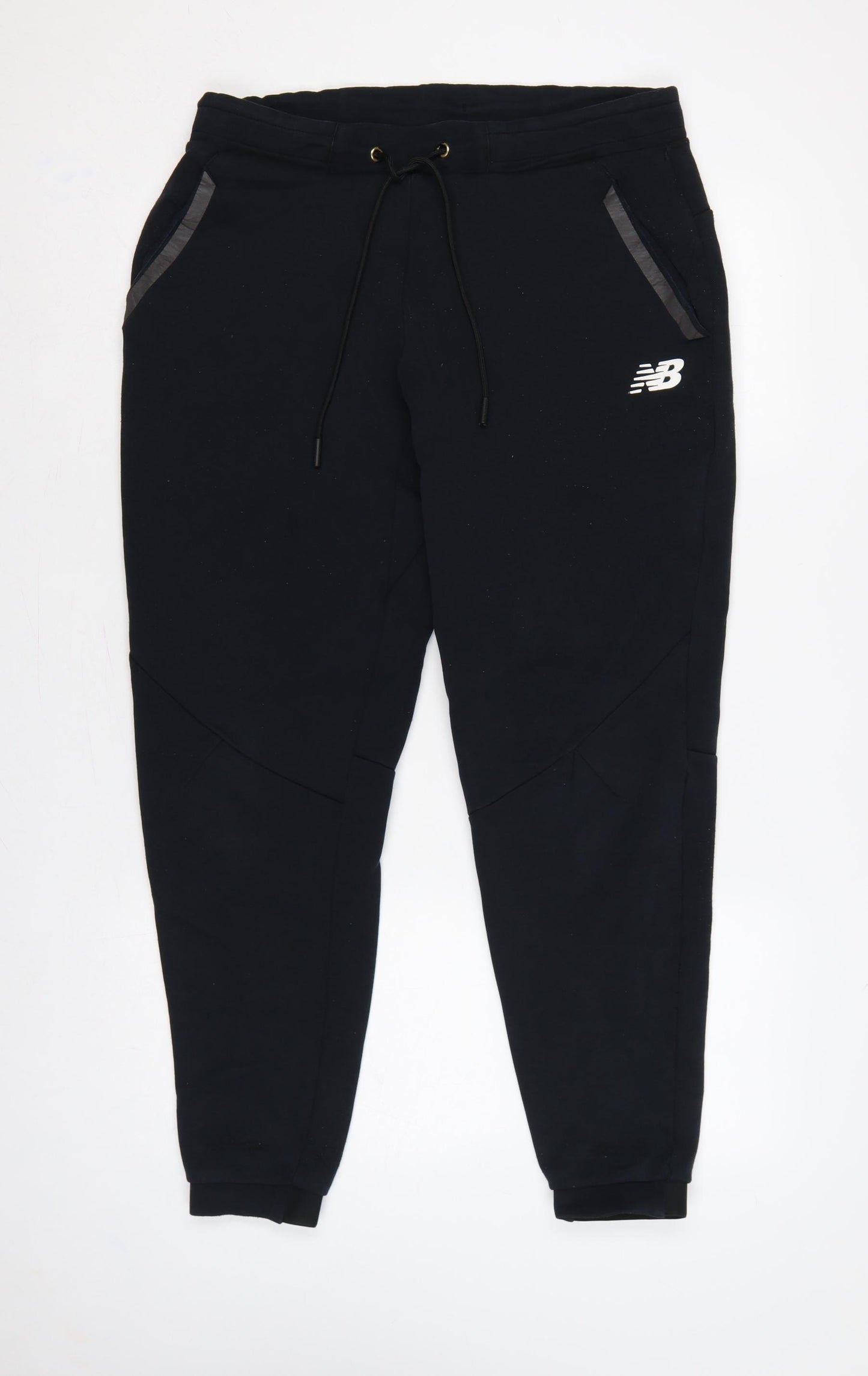 New Balance Men's Black M Jogger Trousers Tapered Drawstring Logo