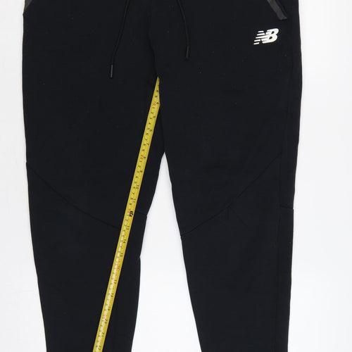New Balance Men's Black M Jogger Trousers Tapered Drawstring Logo