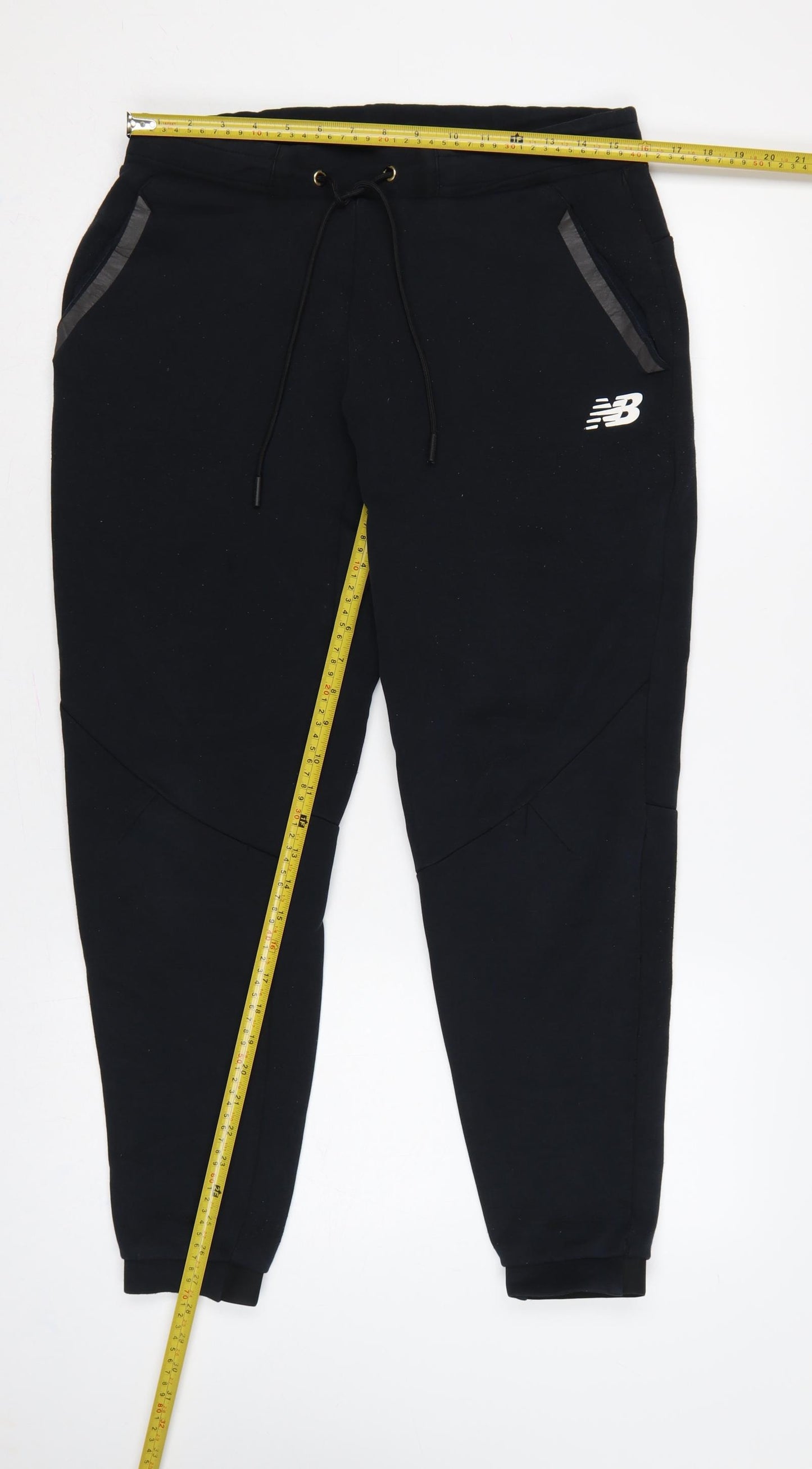 New Balance Men's Black M Jogger Trousers Tapered Drawstring Logo