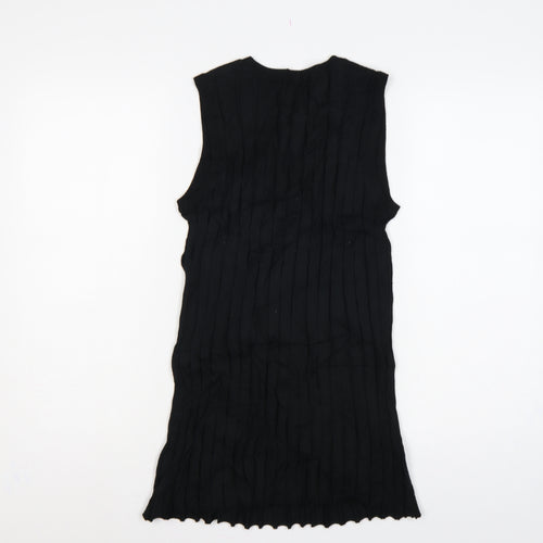 Marks and Spencer Women Black S Tunic Rib Knit Tank Top