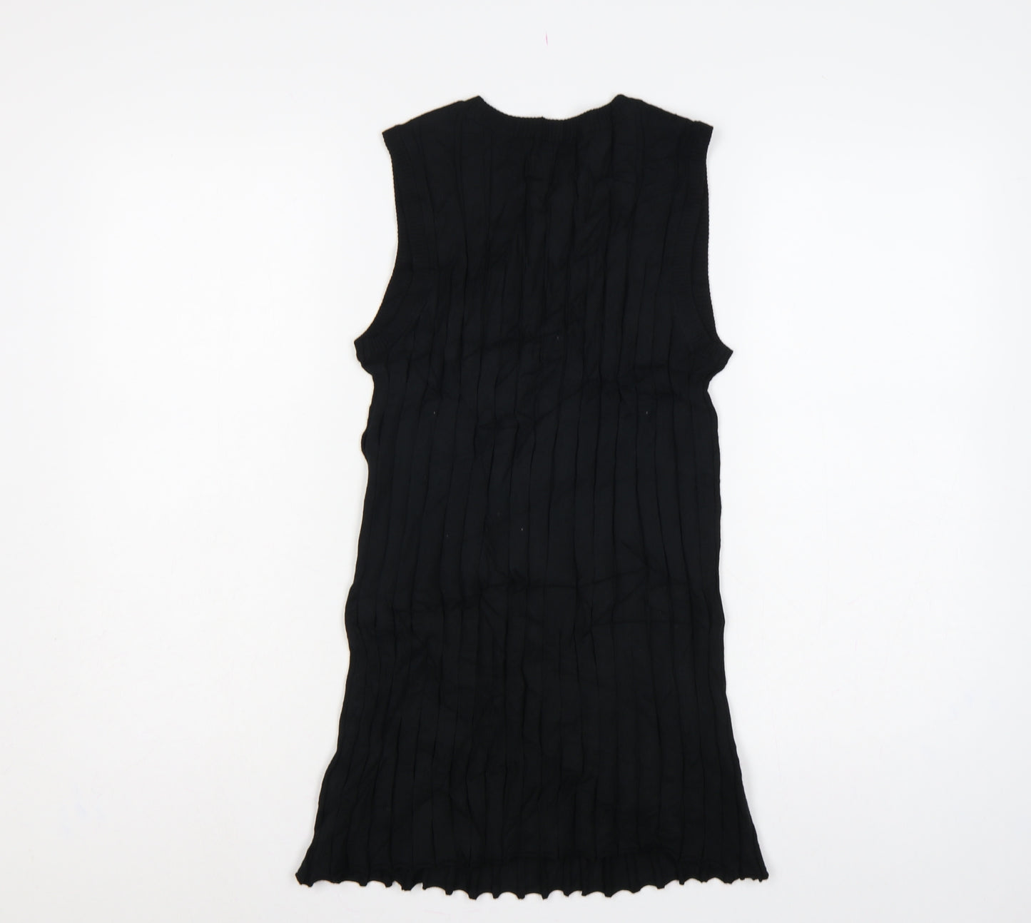 Marks and Spencer Women Black S Tunic Rib Knit Tank Top