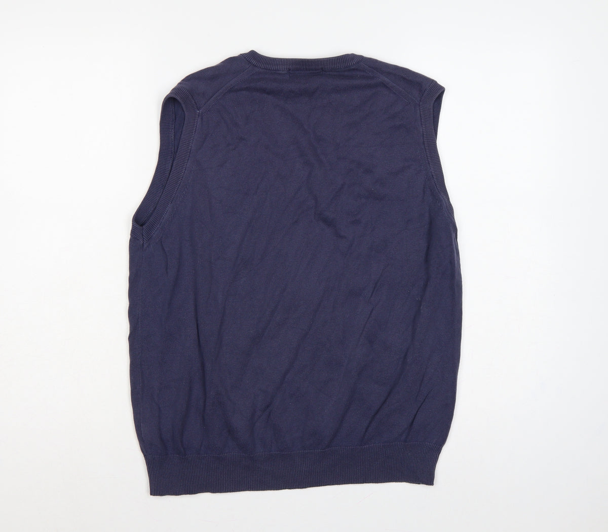 Marks and Spencer Autograph Men Blue M V-Neck Knit Jumper Vest