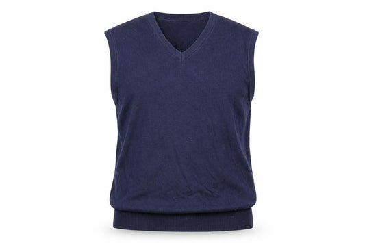Marks and Spencer Autograph Men Blue M V-Neck Knit Jumper Vest