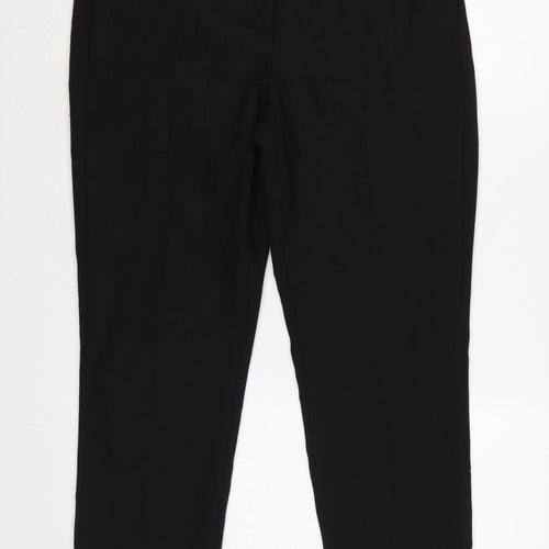 Jaeger Women’s Black UK 12 Straight Leg Stretch Dress Trousers