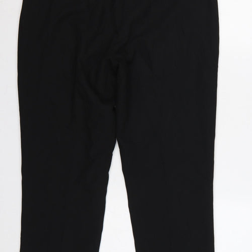 Jaeger Women’s Black UK 12 Straight Leg Stretch Dress Trousers