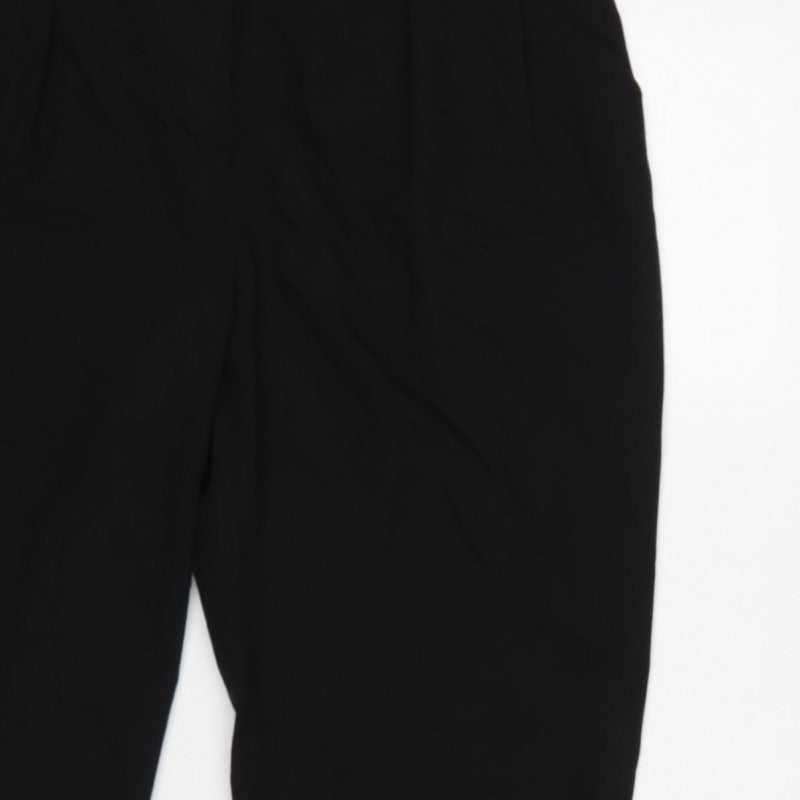 Topshop Women’s Black UK 14 High Rise Tailored Tapered Trousers