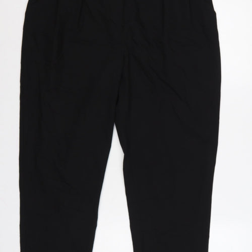 Topshop Women’s Black UK 14 High Rise Tailored Tapered Trousers