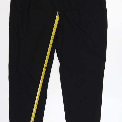 Topshop Women’s Black UK 14 High Rise Tailored Tapered Trousers