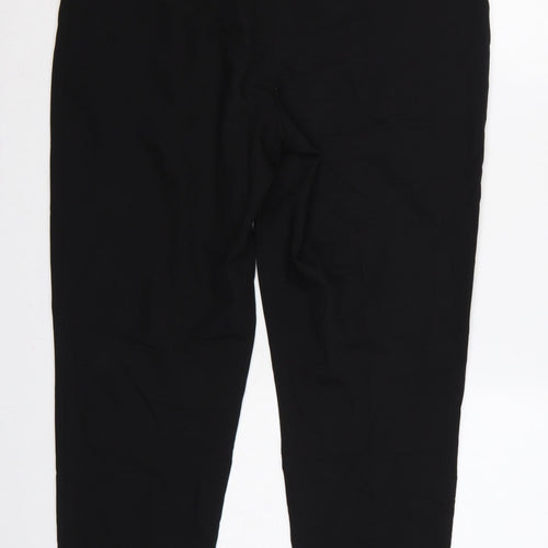 Topshop Women’s Black UK 14 High Rise Tailored Tapered Trousers