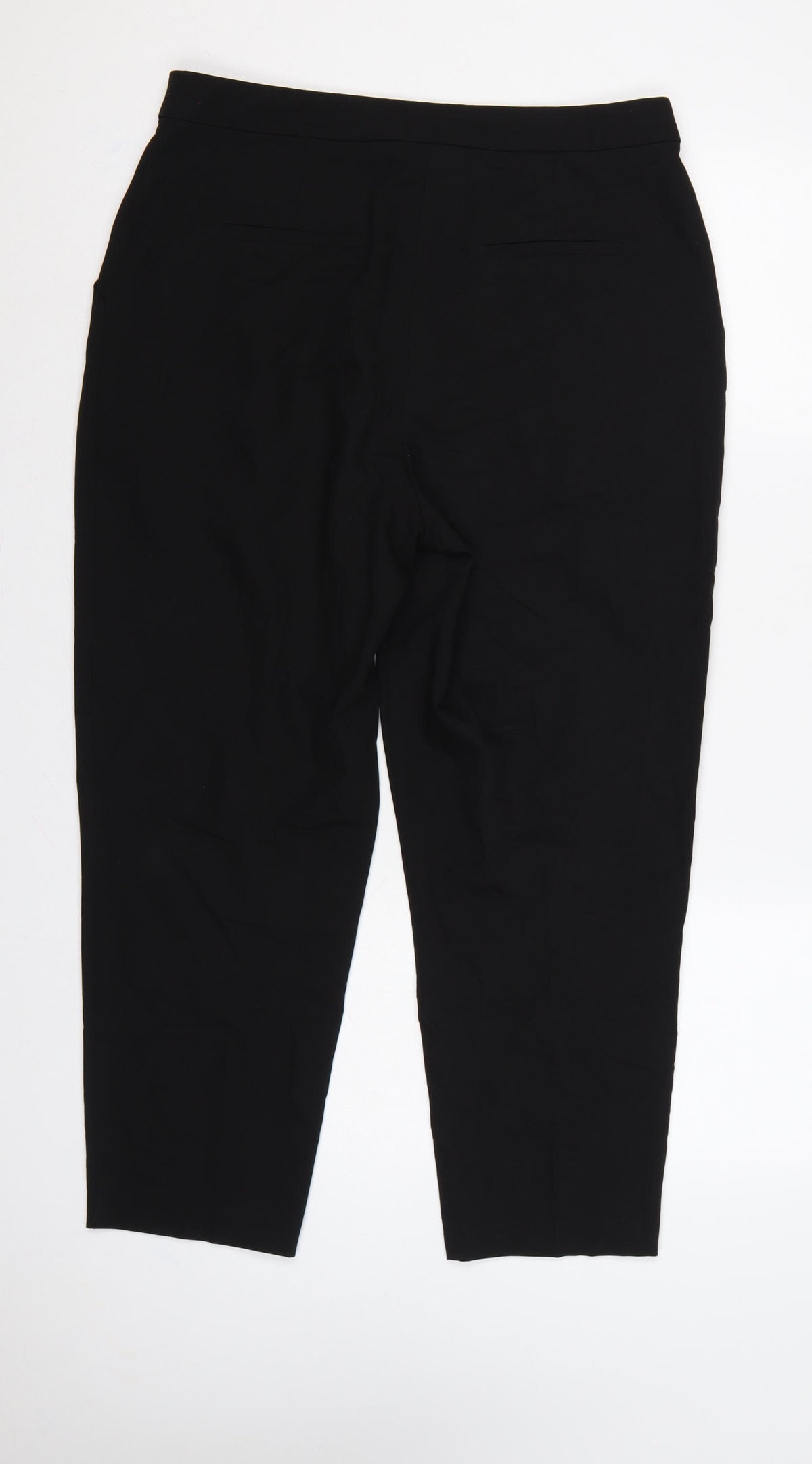 Topshop Women’s Black UK 14 High Rise Tailored Tapered Trousers