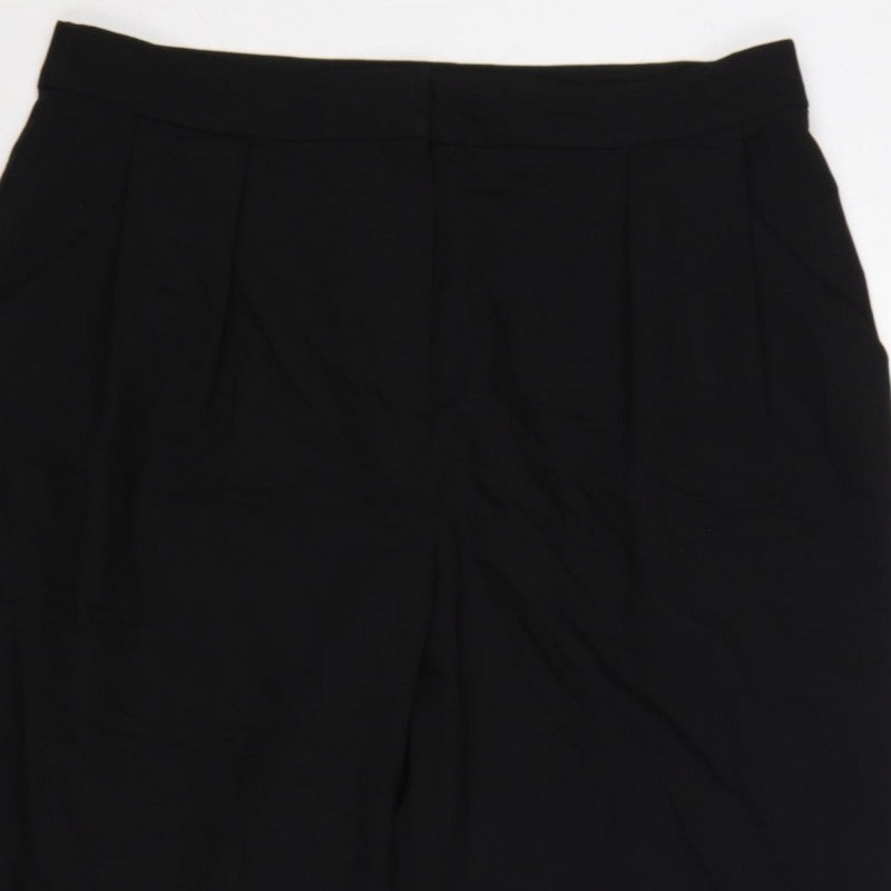 Topshop Women’s Black UK 14 High Rise Tailored Tapered Trousers