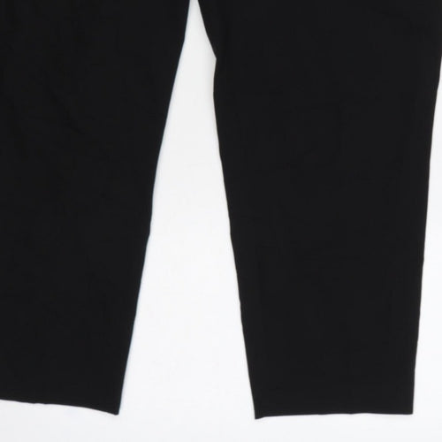 Topshop Women’s Black UK 14 High Rise Tailored Tapered Trousers