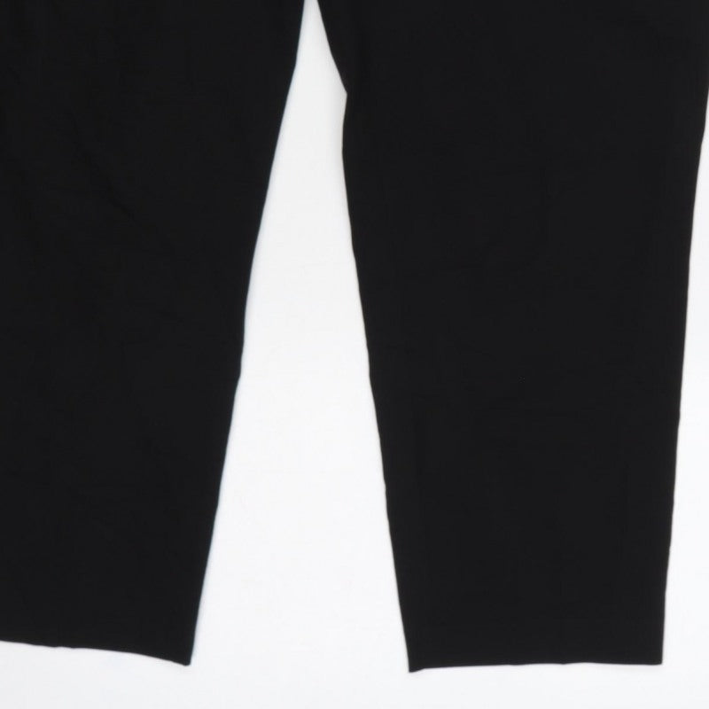 Topshop Women’s Black UK 14 High Rise Tailored Tapered Trousers