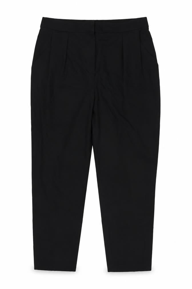 Topshop Women’s Black UK 14 High Rise Tailored Tapered Trousers