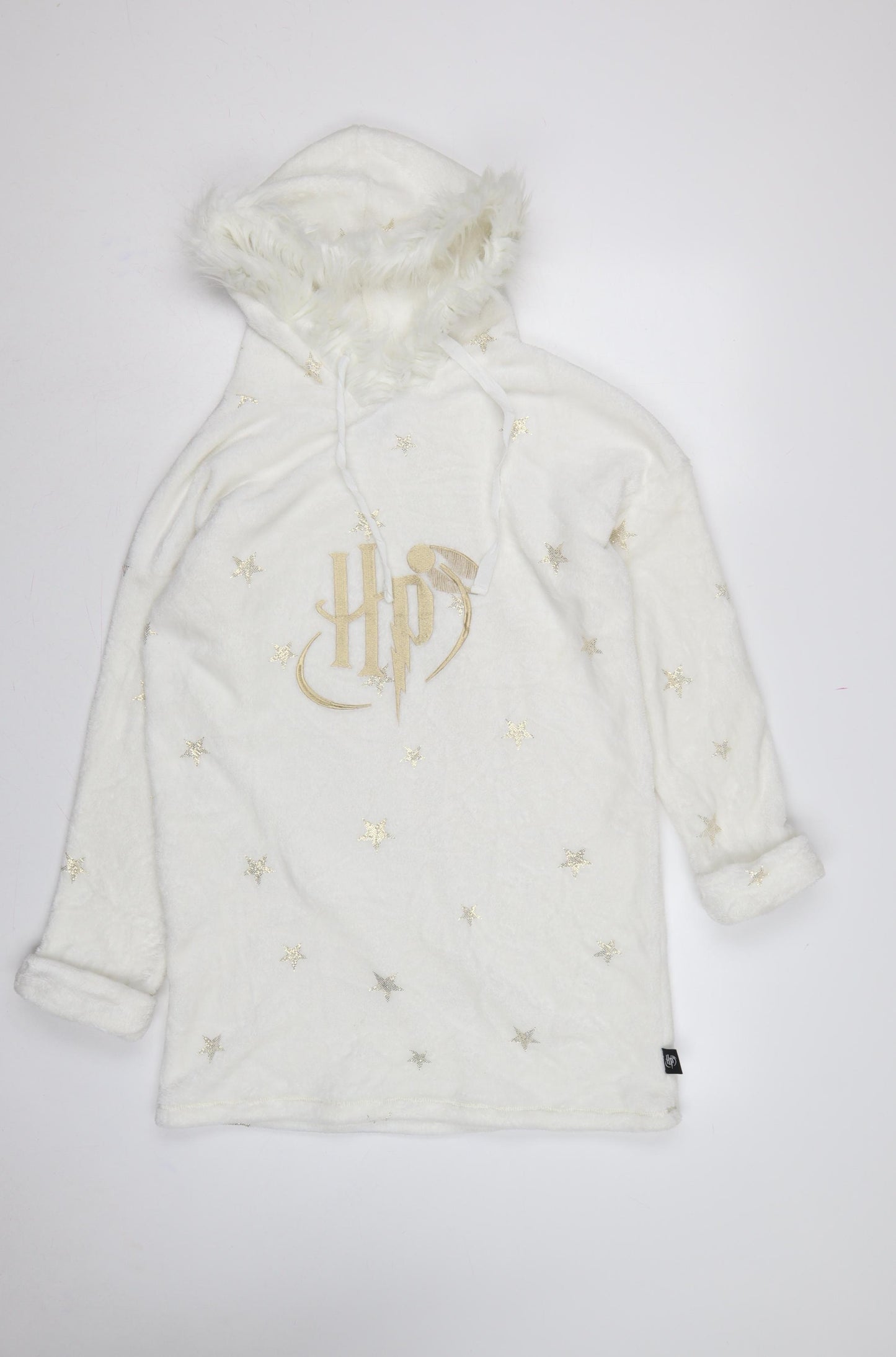 Tu Teens White S Harry Potter Hooded Star Fleece Pyjama Top